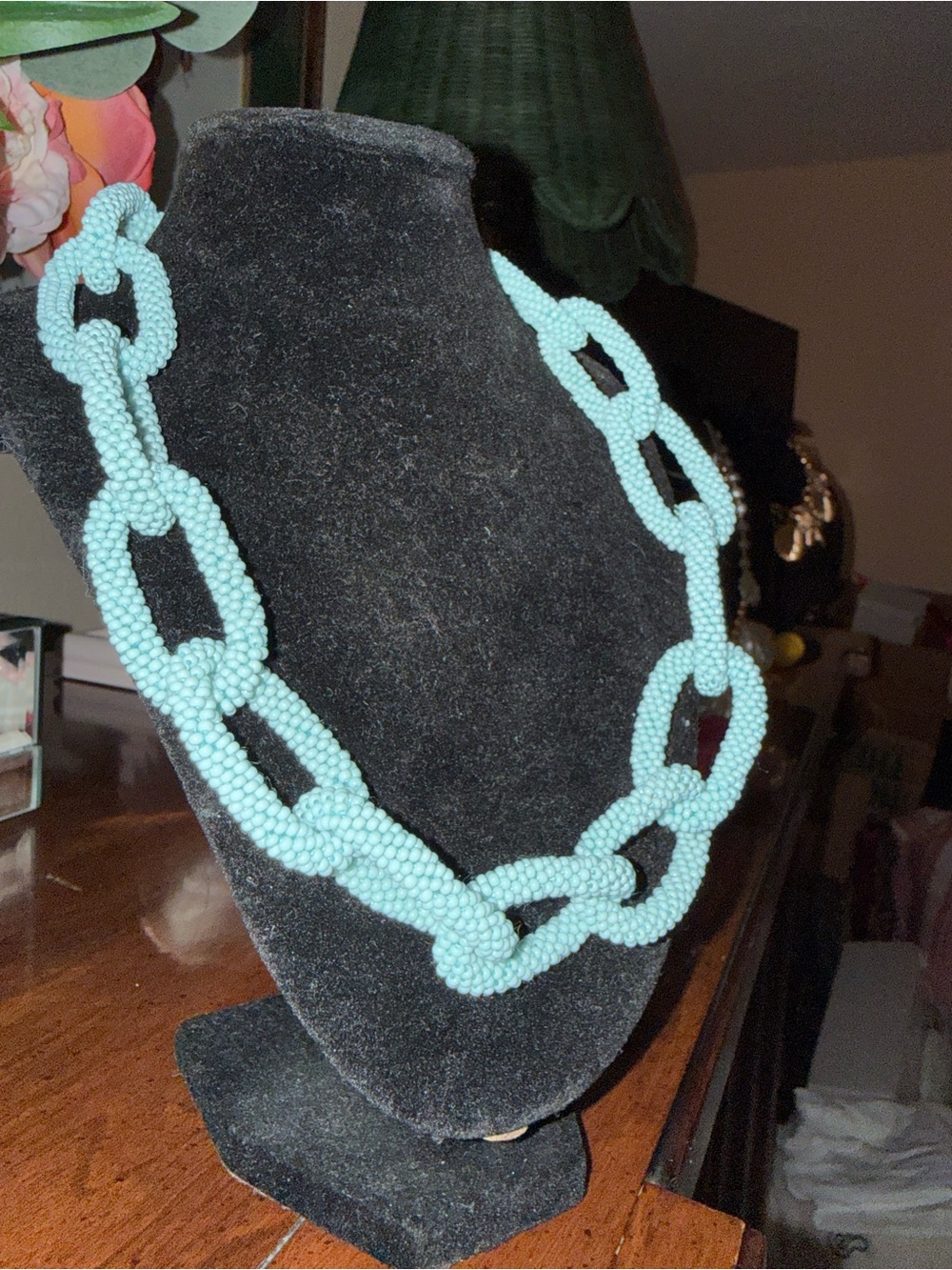 Seafoam Beaded Link Necklace - Women Jewelry